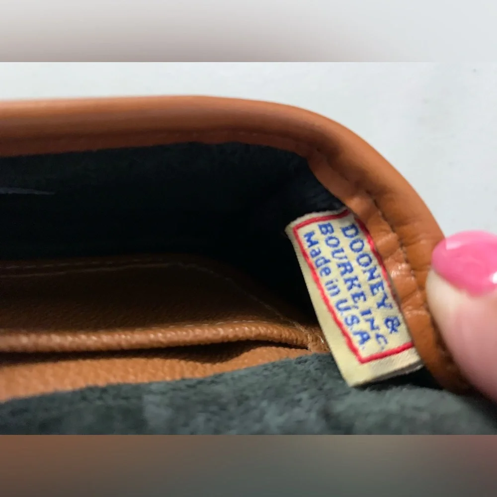 Dooney & Bourke VTG Cavalry Leather Mini Belt Bag /Crossbody Bag Black Brown AWL - Picture 8 of 10